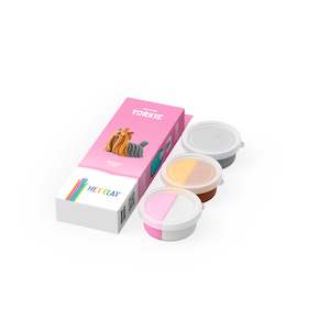 Arts Crafts 1: HEY CLAY, DOG STORY, YORKIE, 3 CANS, 5 COLOUR