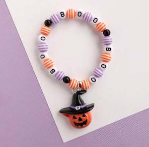 Halloween: Spooky Boo Pumpkin Elastic Bracelet