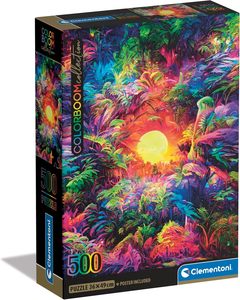 Clementoni: Psychedelic Jungle Sunrise, 500pcs, Compact