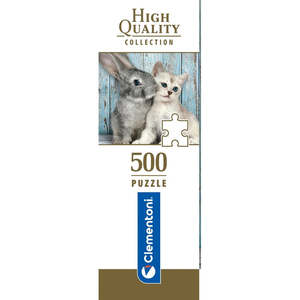 Clementoni: Cat & Bunny, 500pcs, Compact