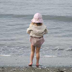 sunhat: Linen Sunhat - Pink Salt