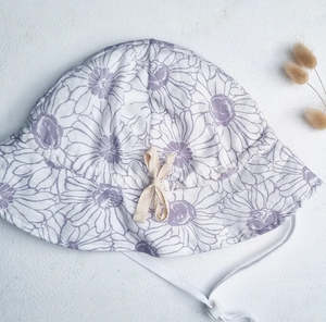 Linen Sunhat -  Lilac Bloom