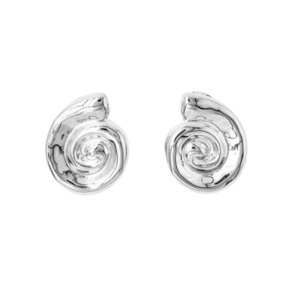 Jewellery: Brie Leon Spiral Earrings SILVER