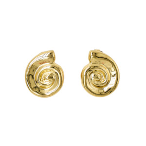 Jewellery: Brie Leon Spiral Earrings GOLD