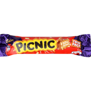 Bars: Cadbury Picnic Bar Twin – Bulk 25 x 67g