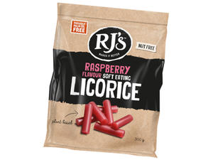 RJs Raspberry Soft Eating Licorice 300g