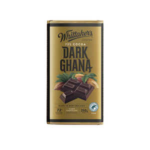 Products: Whittakers 72% Dark Ghana Chocolate Block 250g - Lollies Online