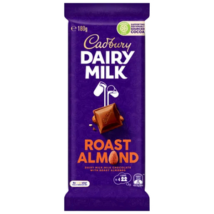 Cadbury Roast Almond Chocolate Block 180g - Lollies Online