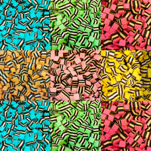 Single Colour Lollies: Licorice Allsorts (Single Colour)