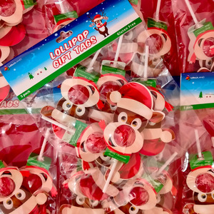 Lollipop Gift Tags Reindeer 5 pack