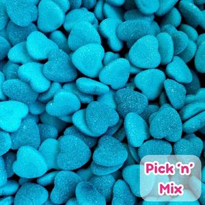 Blue Raspberry Hearts 100g (Pick 'n' Mix)
