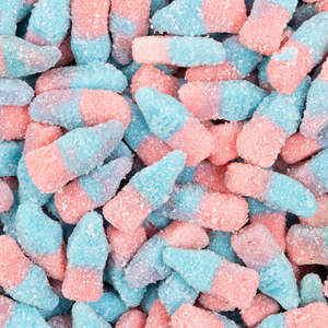 Baby Showers: Mini Fizzy Pink/Blue Bottles