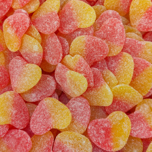 Weddings Anniversaries: Sour Peach Hearts 280g