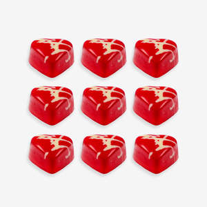 Strawberry Heart Red/White (Single Chocolate)
