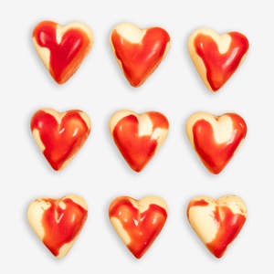 White Chocolate: Raspberry Heart (Single Chocolate)