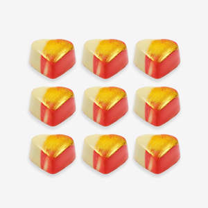 Gin & Pistachio White Decorated Heart (Single Chocolate)