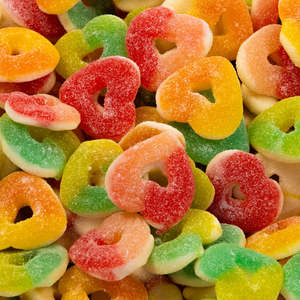 Gummy Lollies: Double Heart Rainbow