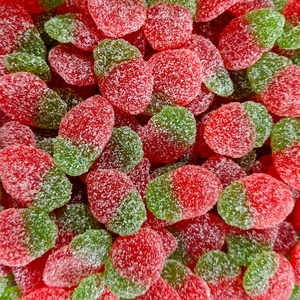 Gummy Lollies: Sour Strawberries Sugared 350g