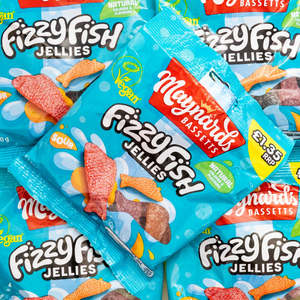 Novelty Lollies: Maynards Bassetts Fizzy Fish Jellies