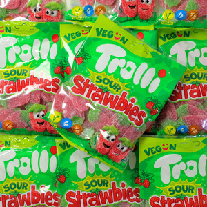 Gummy Lollies: Trolli Sour Strawbies