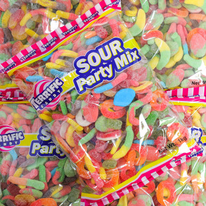 Gummy Lollies: Terrific Sour Party Mix 1kg (Manufacture's Clearance)