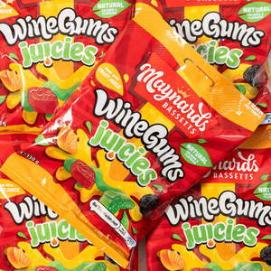 Gummy Lollies: Maynards Bassetts Wine gum Juicies 130g