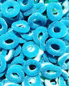 Candy & Chocolate: Sour Blue Raspberry Rings