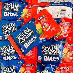 Seconds Lollies: DATED JOLLY RANCHER AWESOME TWOSOME SOFT CHEWY BITES 51g