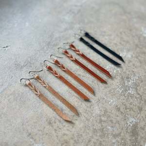 Leather Twist Detail Earrings
