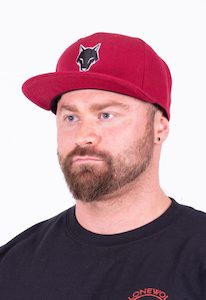 Products: Snapback Hat - Maroon - LONEWOLF APPAREL