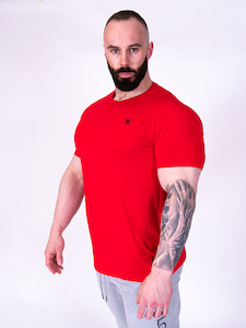 Mens Red Bamboo Tee - LONEWOLF APPAREL