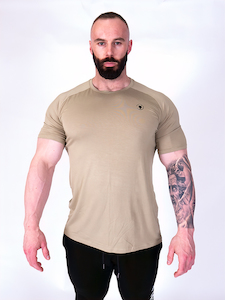 Mens Khaki Bamboo Tee - LONEWOLF APPAREL