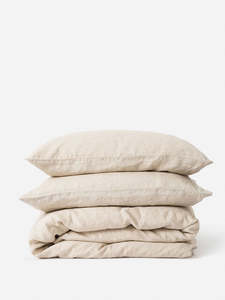 Citta: Chambray Linen Duvet Cover | Oatmeal