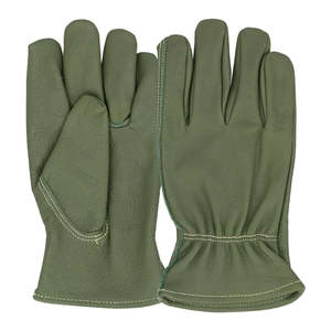 New: Esschert Design | Leather Gardening Gloves | Green