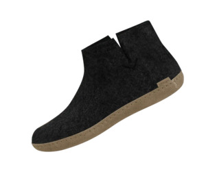 New: Glerups | The Leather Boot Slipper | Charcoal