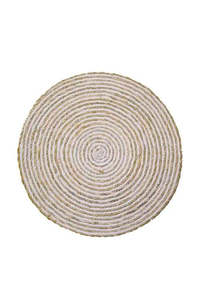Festive Table: Round Cotton and Jute Placemat