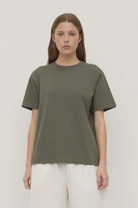 Tops: Womens Organic Base Tee | Moss