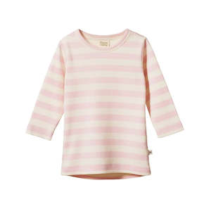 Kids Clothing: Nature Baby | Long Sleeve Cloud Tee | Cotton Candy Stripe