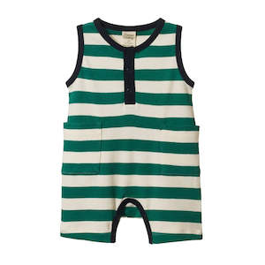 Nature Baby | Camper Suit | Peppermint Navy Stripe