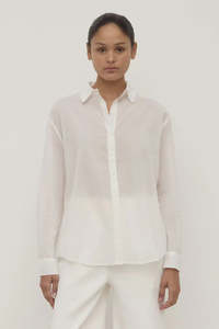 Clothing: Assembly Label | Ida Long Sleeve Shirt | White