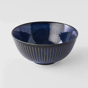 Ridged Indigo | Medium Bowl