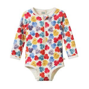 Nature Baby | One Piece Bathing Swimsuit | Painted Delphine Print