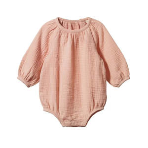 Nature Baby | Meadow Bodysuit Muslin | Rose Dust