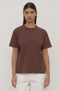 Womens Organic Base Tee | Espresso