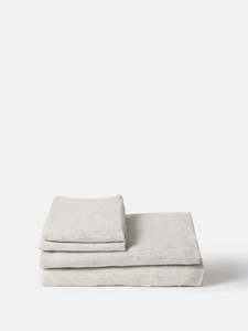 Citta: Pinstripe Linen Fitted Sheet