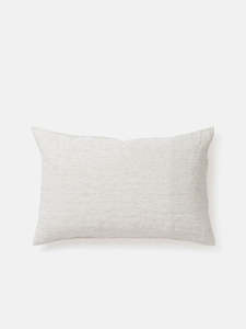 Citta: Pinstripe Linen Pillowcase Pair | Pepper/Chalk