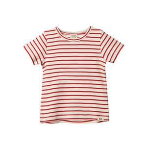 Nature Baby | River Tee | Red Sailor Stripe