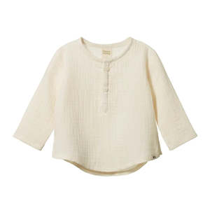 Kids Clothing: Nature Baby | Caravan Shirt Muslin | Natural