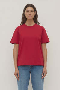 Assembly Label | Womens Organic Base Tee | Mulberry