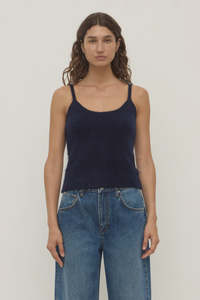 Clothing: Assembly Label | Carina Wool Tank | True Navy